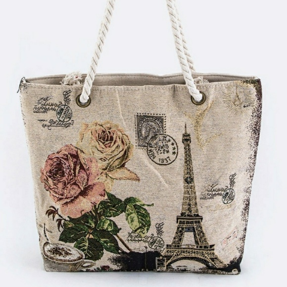 Paris print tote bag - Picture 5 of 8
